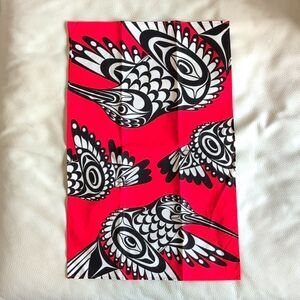 Cotton Kitchen Towel Hummingbird Indigenous Design by Joe Wilson, Coast Salish
